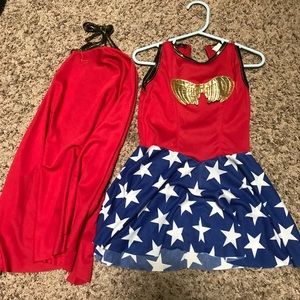 Superhero Wonder Woman dress with cape!!